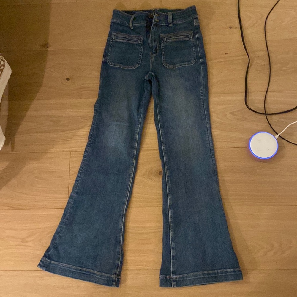American eagle high rise flare jeans size 2